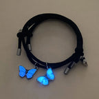 Pulseras para Parejas Gourmette Mariposas Luminosas