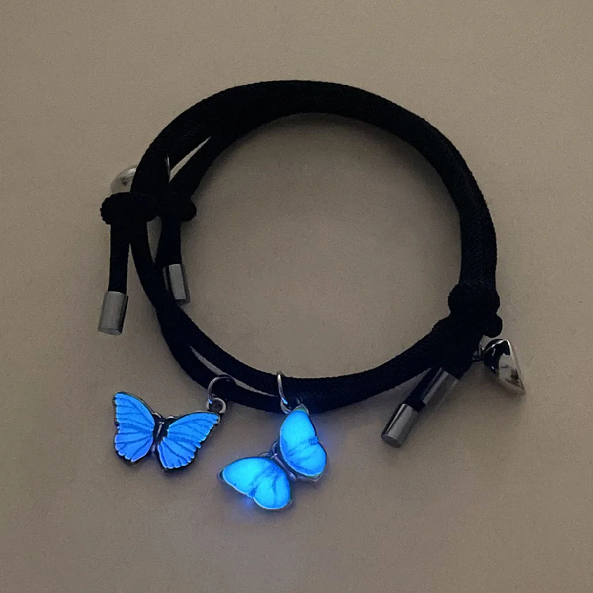 Pulseras para Parejas Gourmette Mariposas Luminosas