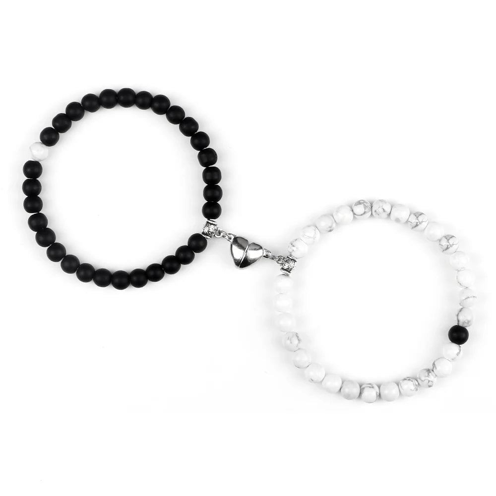Pulseras para Parejas Pulsera Magnética Perlas 