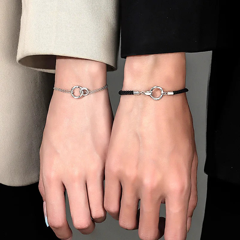 Pulseras para Parejas Románticas Pulsera de eslabones