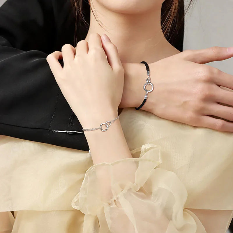 Pulseras para Parejas Románticas Pulsera de eslabones