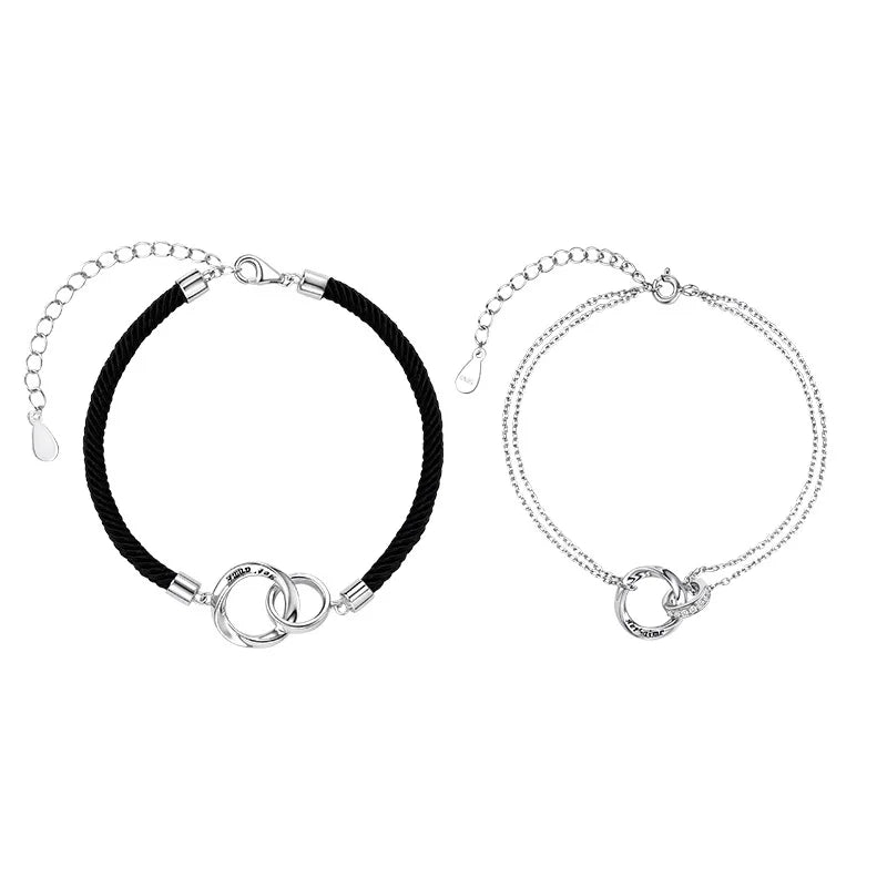 Pulseras para Parejas Románticas Pulsera de eslabones 