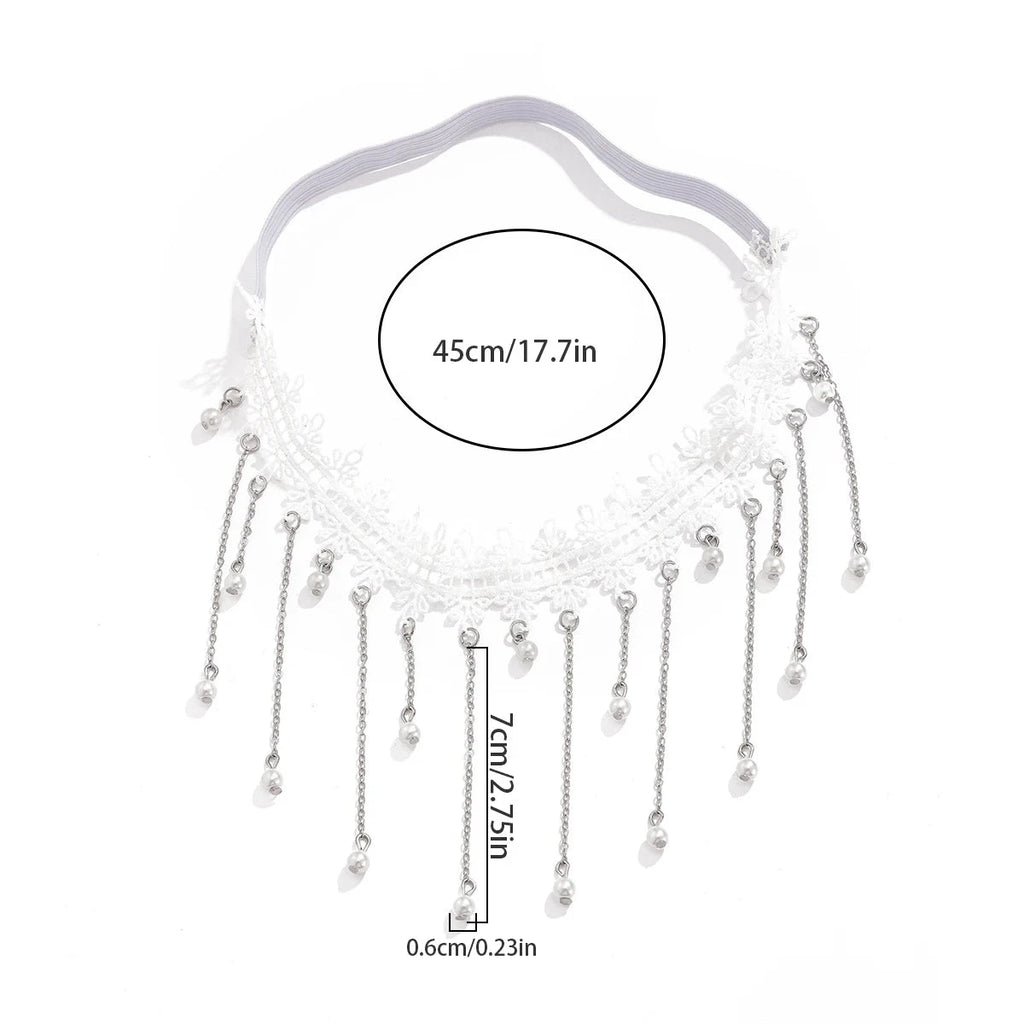 Cadena de Muslo Blanca - Joya de Muslo Cuerpo Muslo Mujer Pierna