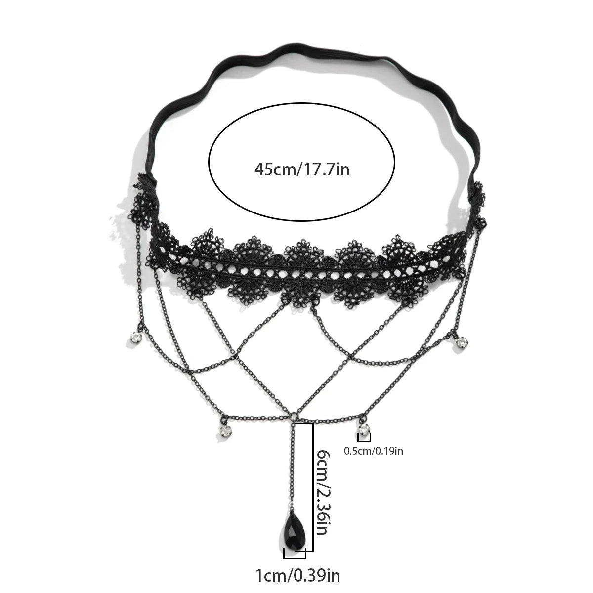Cadena de muslo negra - Joya de muslo cuerpo muslo mujer pierna