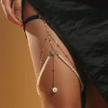 Cadena de Muslo Perlas - Joya de Muslo Cuerpo Muslo Pierna Mujer