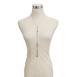 Cadena de Desbaste Mujer Collar Negro oro