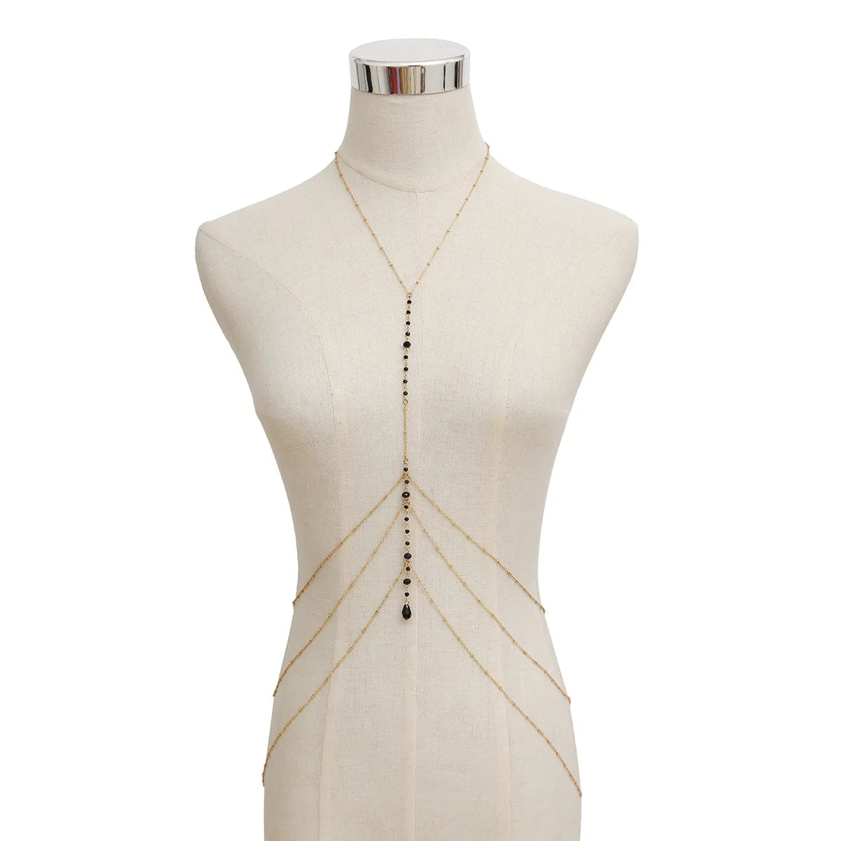 Cadena de Desbaste Mujer Collar Negro oro