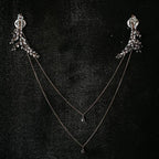 Cadena de Espalda para Boda Collar Adorno Dorsal Mujer plata