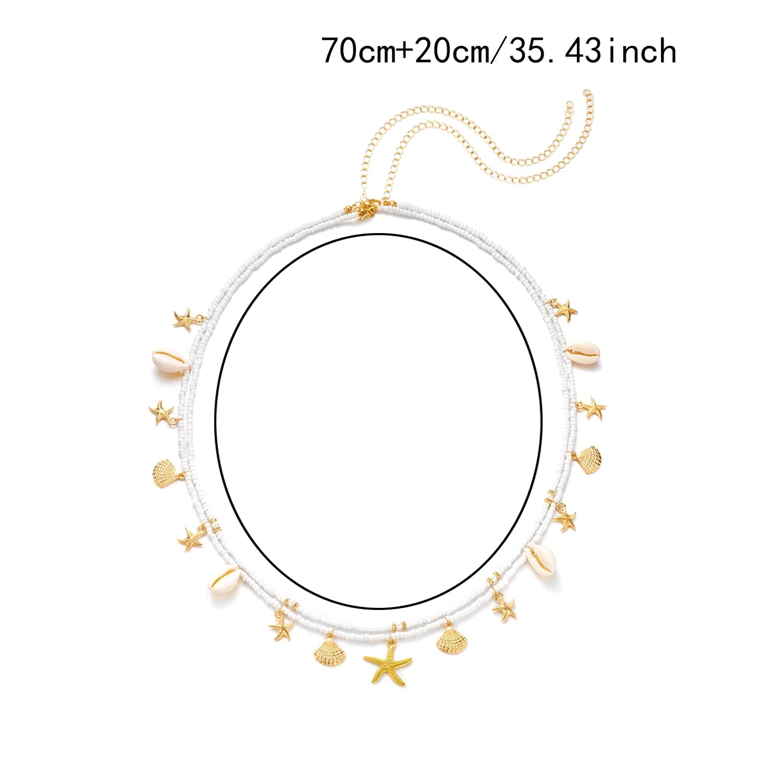Cadena para cadera con formas marinas - Joya para cintura y vientre para mujer