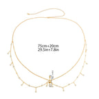 Cadena de cadera y ombligo - joya para la cintura y el vientre para mujer