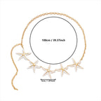 Cadena de cadera estrella de mar - joya para cintura y vientre para mujer