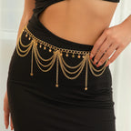 Cadena de cadera estilo oriental - joya de cintura y vientre para mujer estrella 