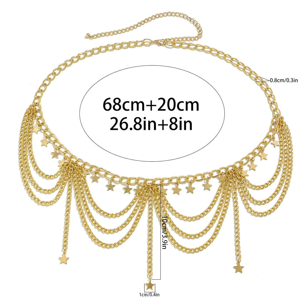 Cadena de cadera estilo oriental - joya de cintura y vientre para mujer