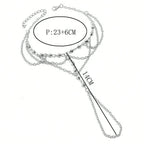 Cadena de Pie Plateada - Joya de Pie para Mujer