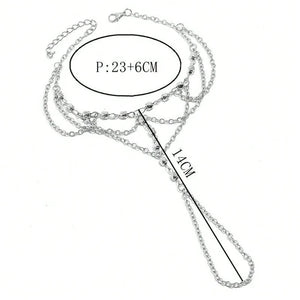 Cadena de Pie Plateada - Joya de Pie para Mujer