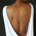 Cadena dorsal dorada para mujer - collar de espalda