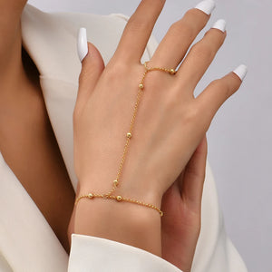 Cadena de Mano y Dedo Pulsera de Mano Joya Mujer