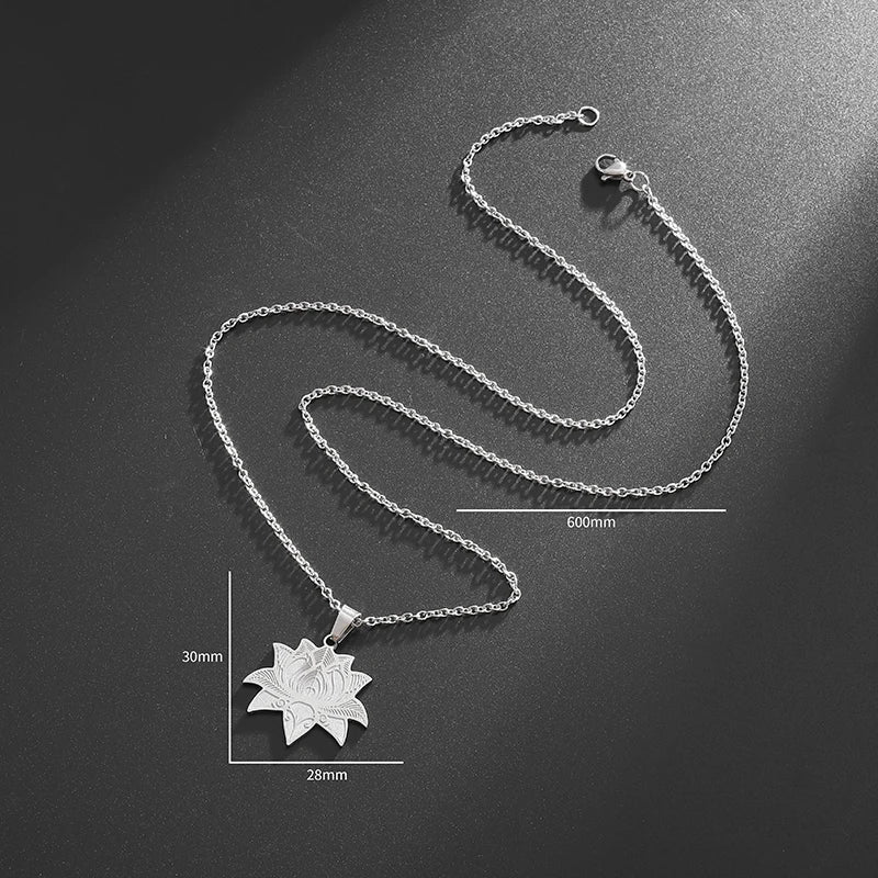 Cadena & Medallón Flor de Loto