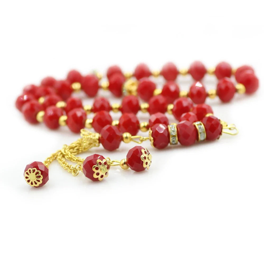 Pulsera rosario para hombre o mujer árabe rojo