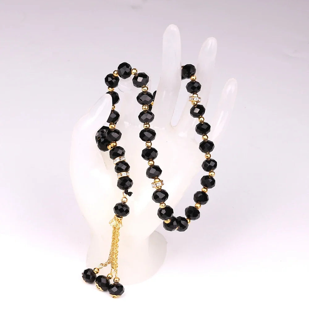 Pulsera rosario para hombre o mujer árabe negro