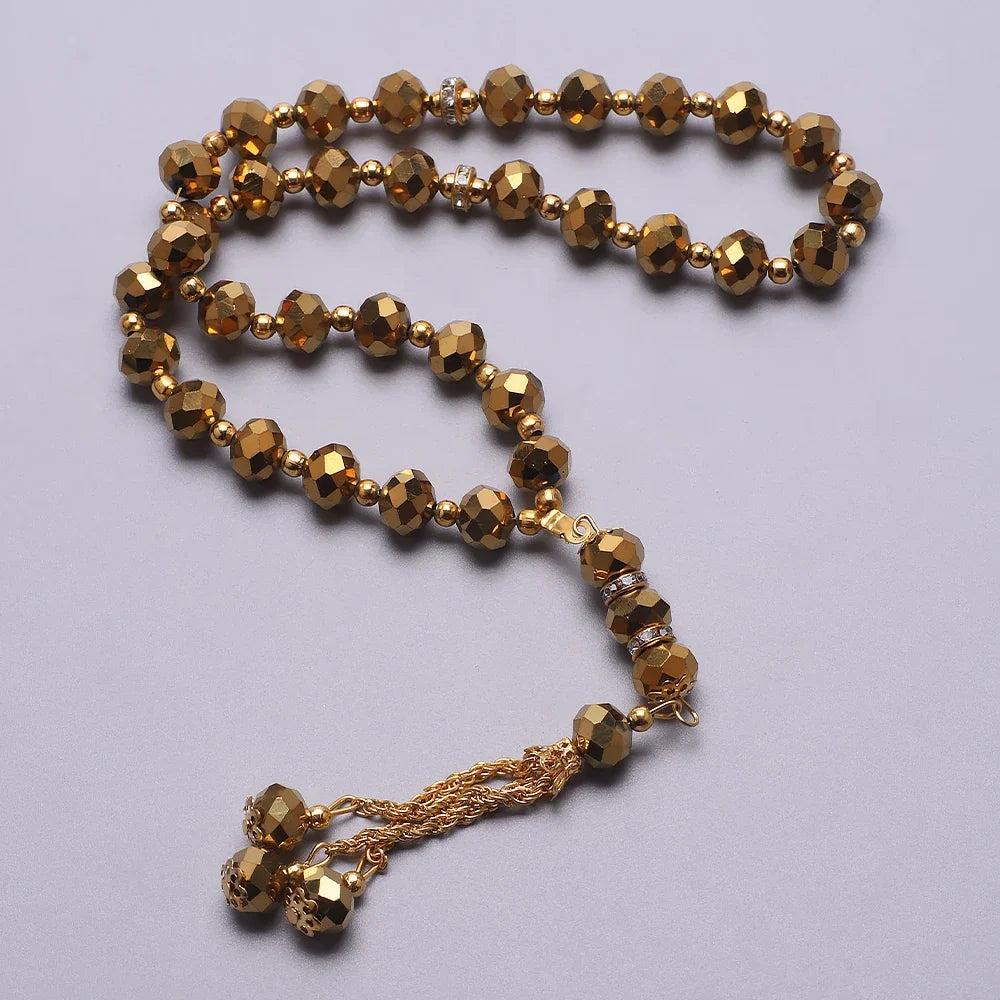 Pulsera rosario para hombre o mujer árabe oro