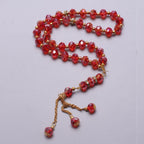 Rosario musulmán elegante - Tasbih islámico 33 cuentas rojo