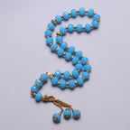 Rosario musulmán elegante - Tasbih islámico 33 cuentas turquesa