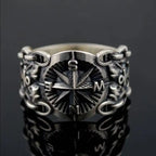 Anillo de sello Brújula Rosa de los Vientos