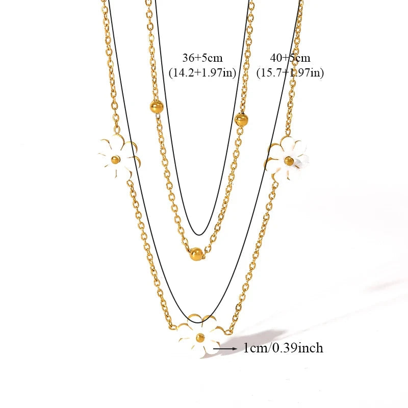 Estuche de 3 Joyas Margaritas Oro 