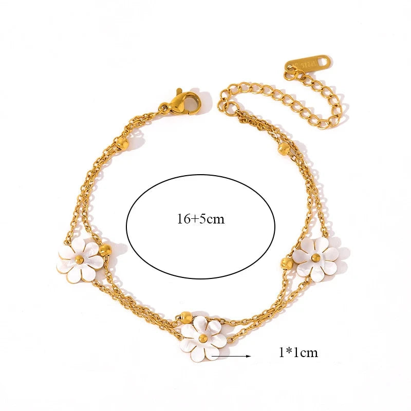 Estuche de 3 Joyas Margaritas Oro 