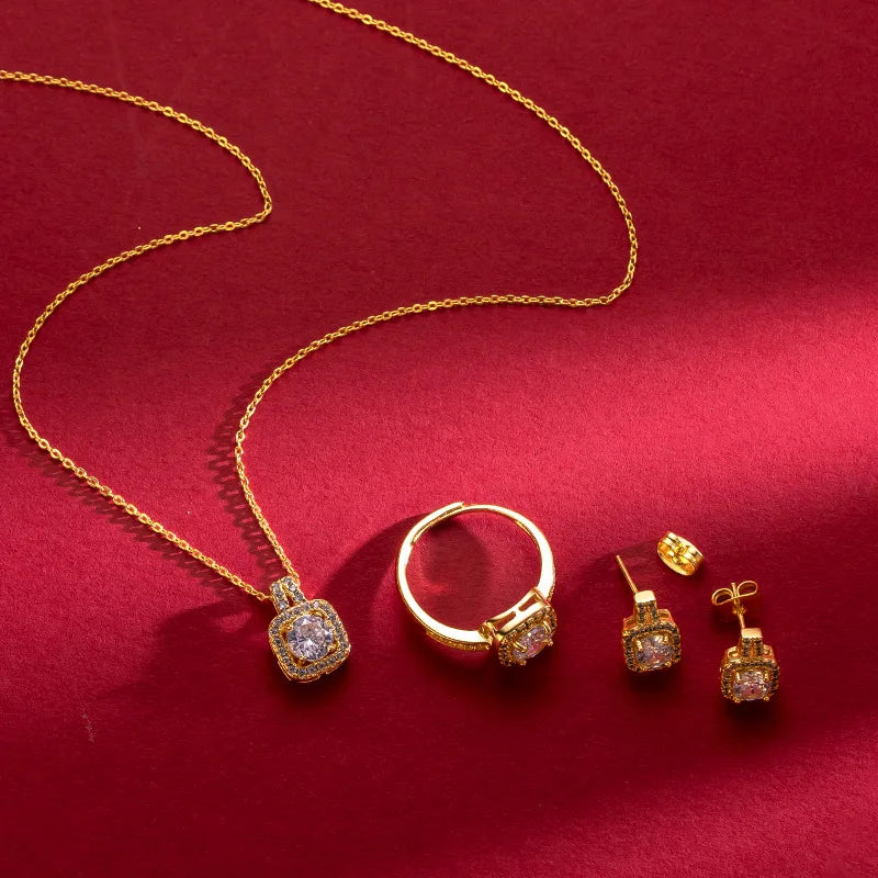 Conjunto de 3 Joyas con Circonitas 
