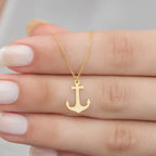 Collar ancla mujer oro