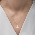 Collar ancla mujer oro