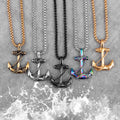Collar ancla hombre negro