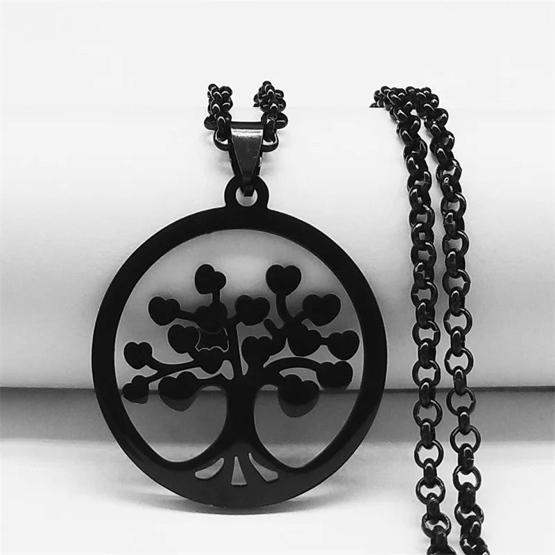 Collar Árbol de la Vida Colgante de Acero Templado mujer