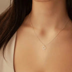Collar con Colgante Fino de Champiñón en plata