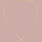 Collar con colgante fino en forma de gota de agua dorado