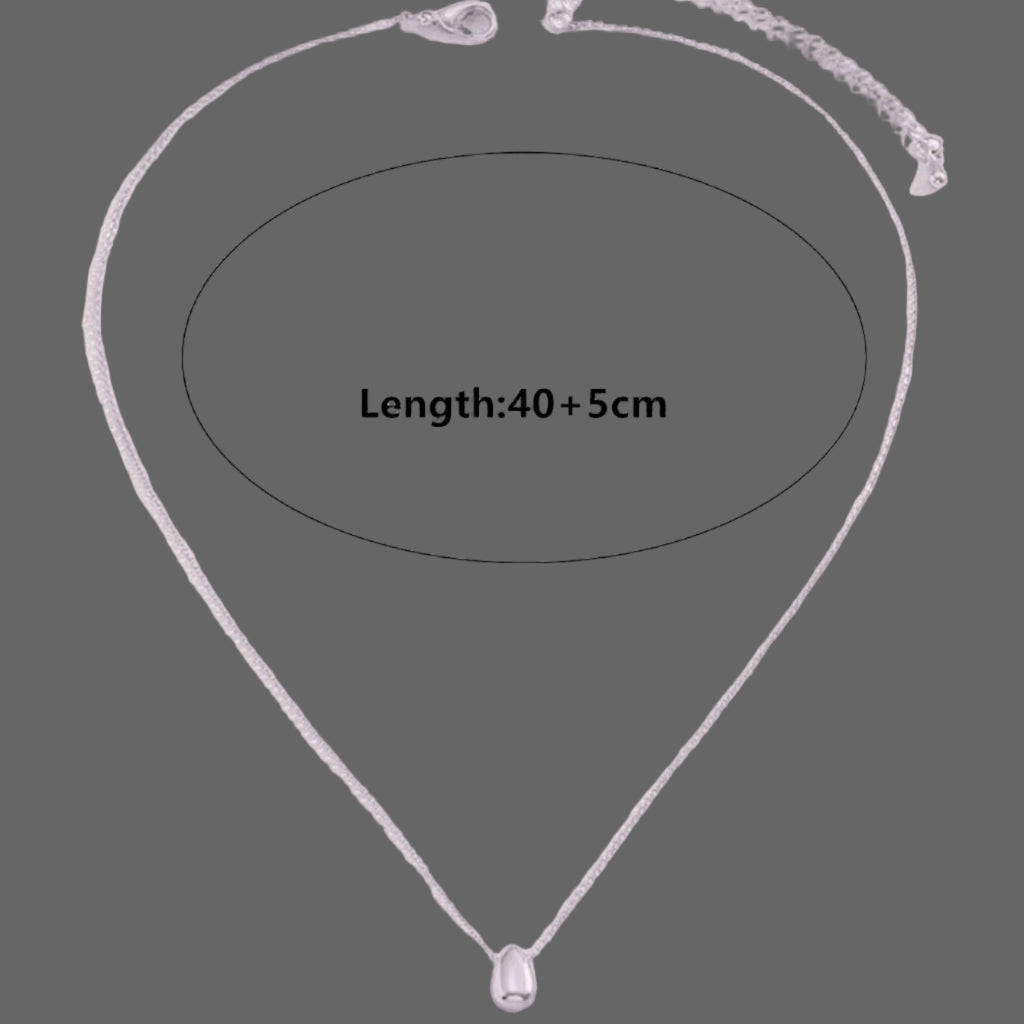 Collar con colgante fino en forma de gota de agua 