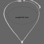 Collar con colgante fino en forma de gota de agua 