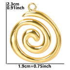 Collar con gran colgante espiral calada
