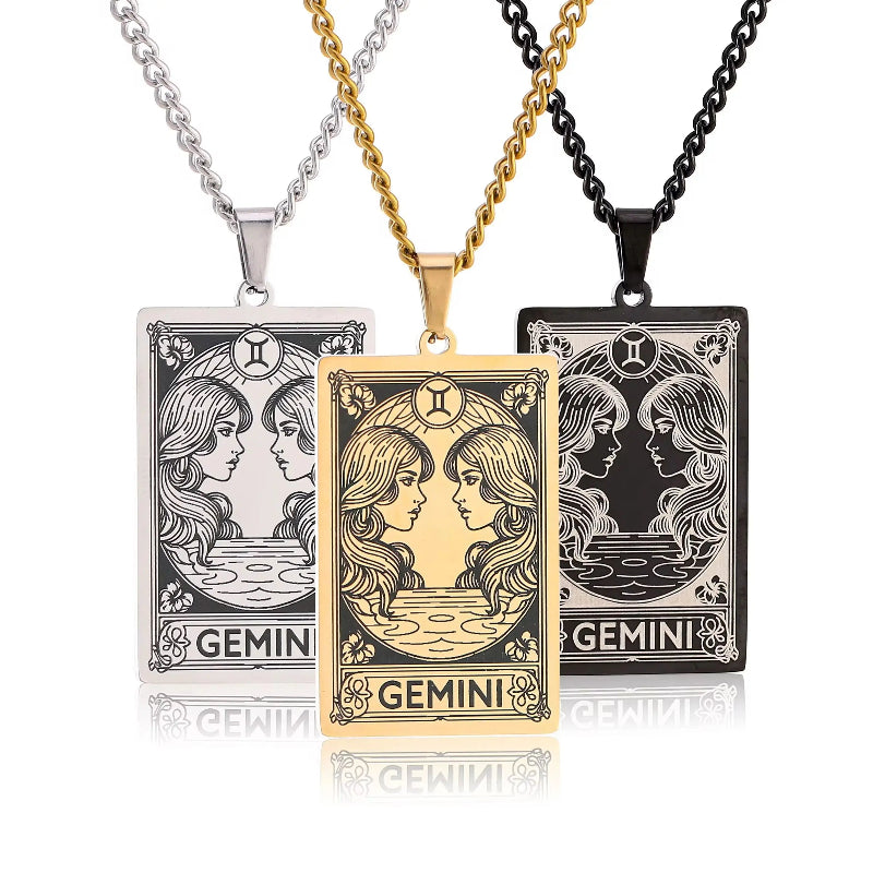 Collar con bonito colgante signo del zodiaco astrológico