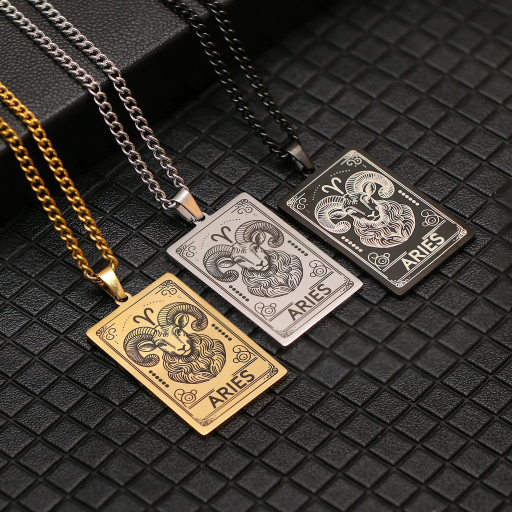 Collar con bonito colgante signo del zodiaco astrológico