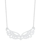 Collar con gran colgante alas de ángel plata
