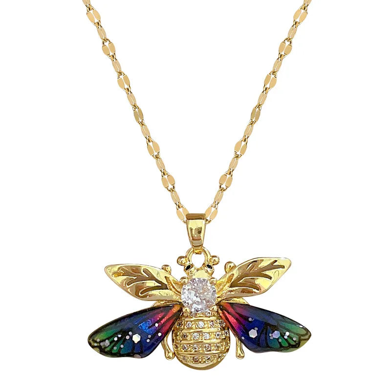 Collar con colgante de abeja
