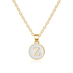Collar con colgante blanco inicial z