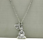 Collar con Colgante de Buda y Flor de Loto