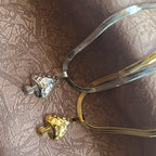Collar con Colgante de Champiñón oro