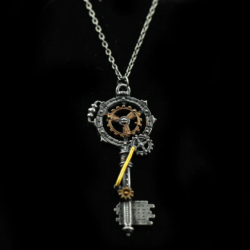 Collar con colgante llave de engranaje