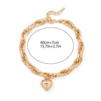 Collar con colgante de corazón urbano chic