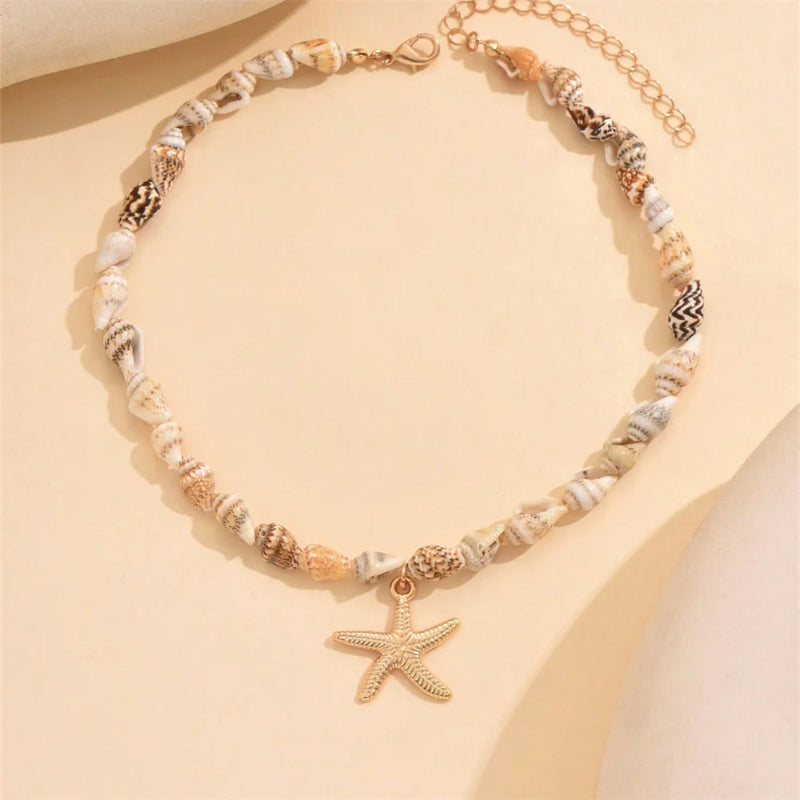 Collar con Colgante de Concha Estrella de Mar